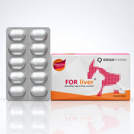 FOR Liver – Supliment Hepatoprotector pentru Câini și Pisici – 30 Tablete Masticabile